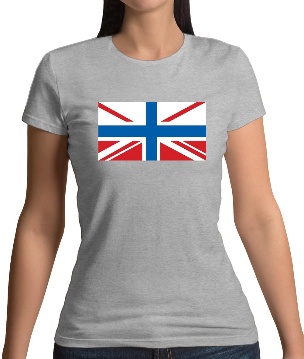 Russian Union Jack Womens T-Shirt Russian Union Jack Womens T-Shirt