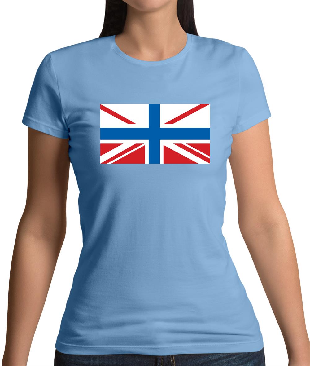 Russian Union Jack Womens T-Shirt Russian Union Jack Womens T-Shirt