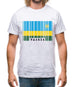 Rwanda Barcode Style Flag Mens T-Shirt Rwanda Barcode Style Flag Mens T-Shirt