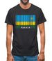 Rwanda Barcode Style Flag Mens T-Shirt Rwanda Barcode Style Flag Mens T-Shirt