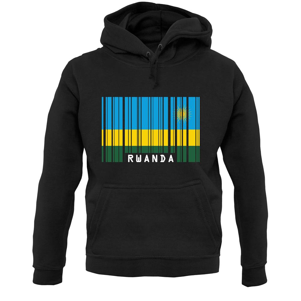 Rwanda Barcode Style Flag Unisex Hoodie