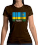 Rwanda Barcode Style Flag Womens T-Shirt Rwanda Barcode Style Flag Womens T-Shirt