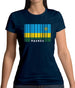 Rwanda Barcode Style Flag Womens T-Shirt Rwanda Barcode Style Flag Womens T-Shirt