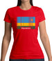 Rwanda Barcode Style Flag Womens T-Shirt Rwanda Barcode Style Flag Womens T-Shirt