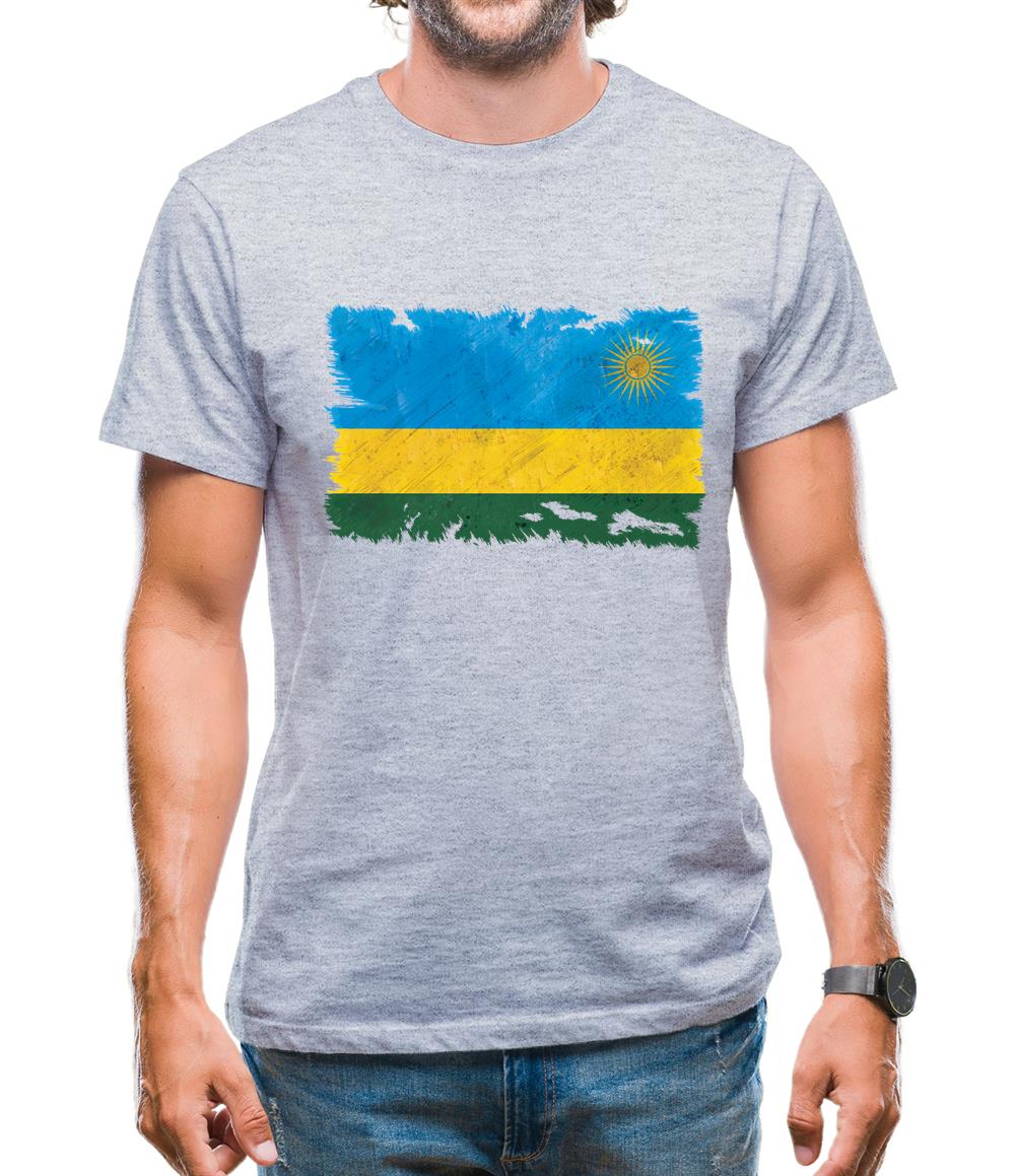 Rwanda Grunge Style Flag Mens T-Shirt Rwanda Grunge Style Flag Mens T-Shirt