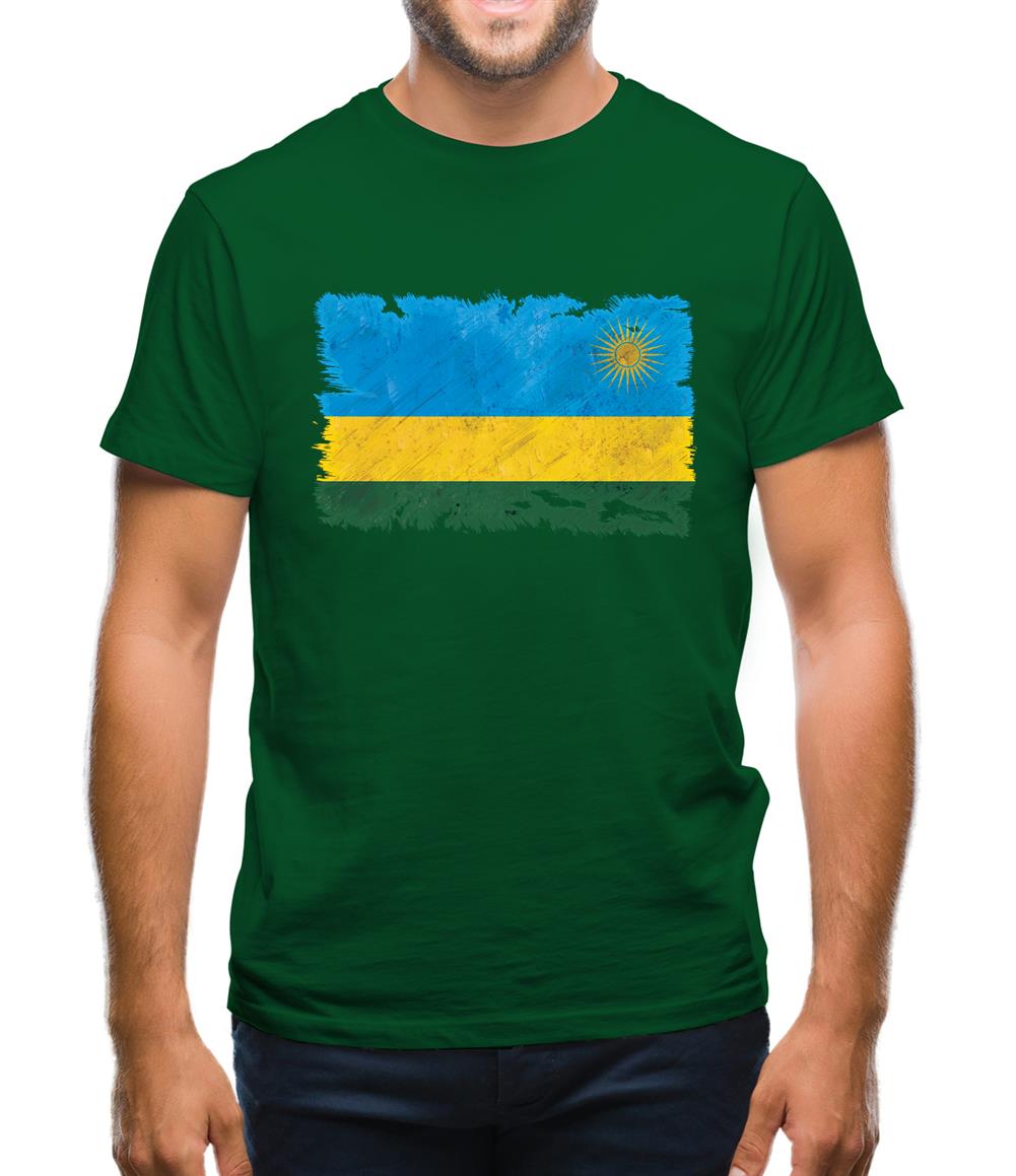 Rwanda Grunge Style Flag Mens T-Shirt Rwanda Grunge Style Flag Mens T-Shirt