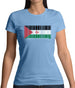Sahrawi Arab Democratic Republic Barcode Style Flag Womens T-Shirt Sahrawi Arab Democratic Republic Barcode Style Flag Womens T-Shirt