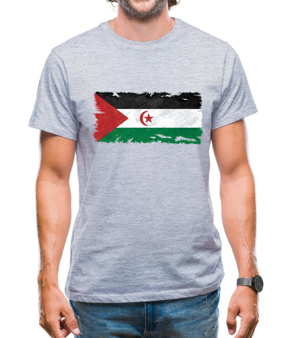 Sahrawi Arab Democratic Republic Grunge Style Flag Mens T-Shirt Sahrawi Arab Democratic Republic Grunge Style Flag Mens T-Shirt