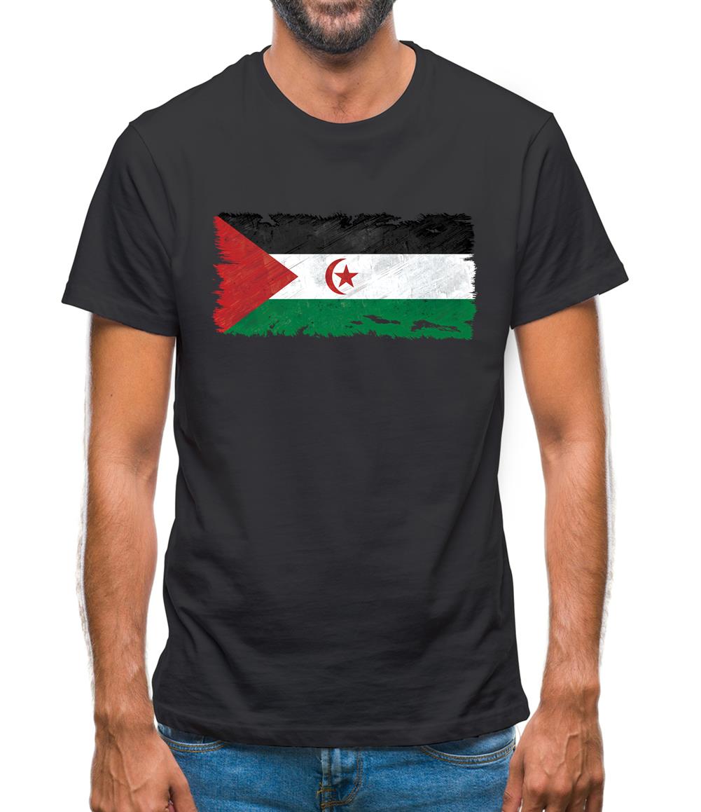 Sahrawi Arab Democratic Republic Grunge Style Flag Mens T-Shirt Sahrawi Arab Democratic Republic Grunge Style Flag Mens T-Shirt
