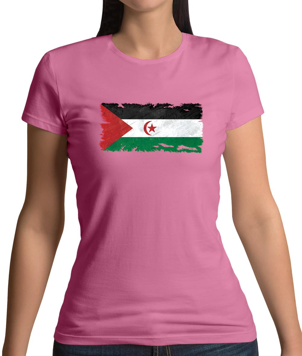 Sahrawi Arab Democratic Republic Grunge Style Flag Womens T-Shirt Sahrawi Arab Democratic Republic Grunge Style Flag Womens T-Shirt