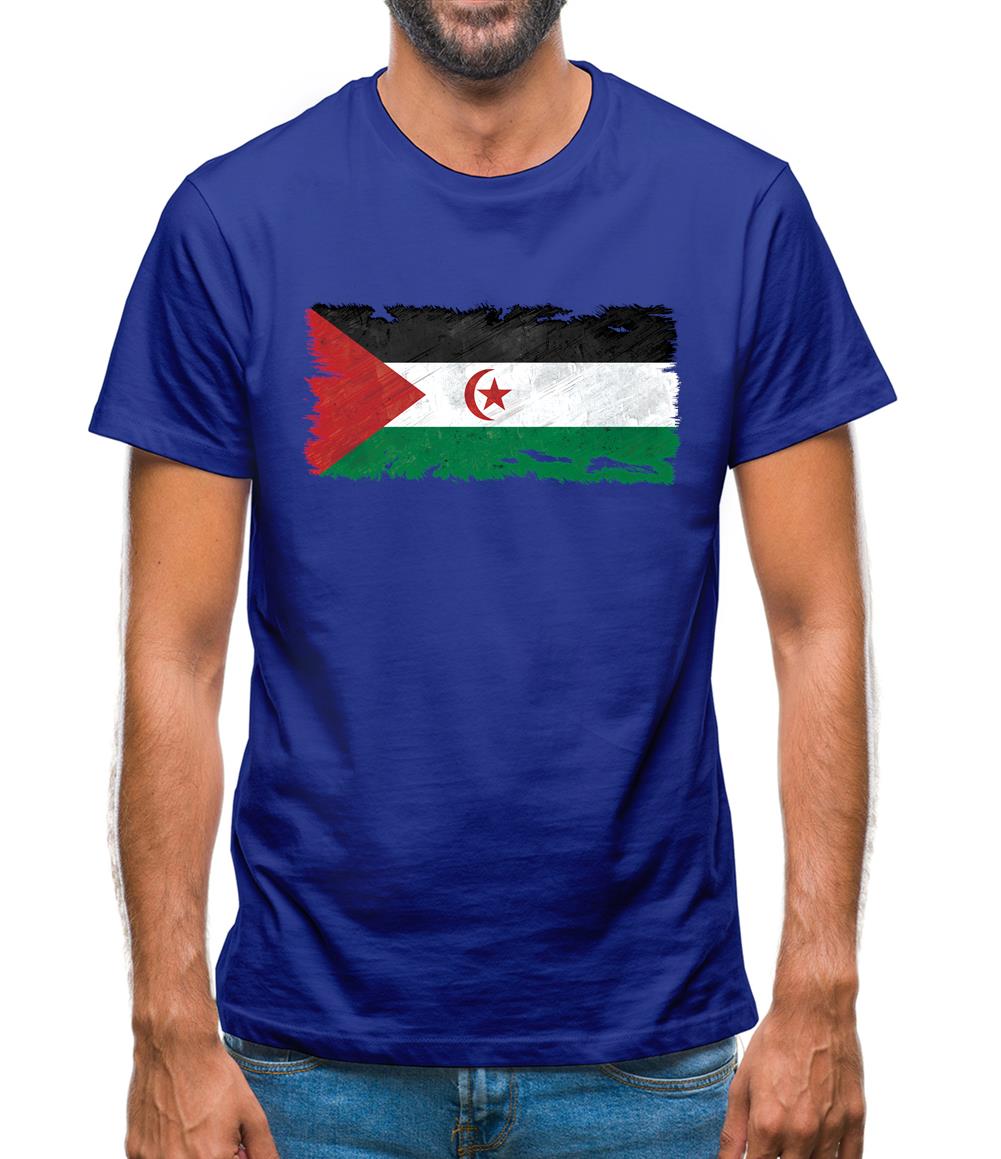 Sahrawi Arab Democratic Republic Grunge Style Flag Mens T-Shirt
