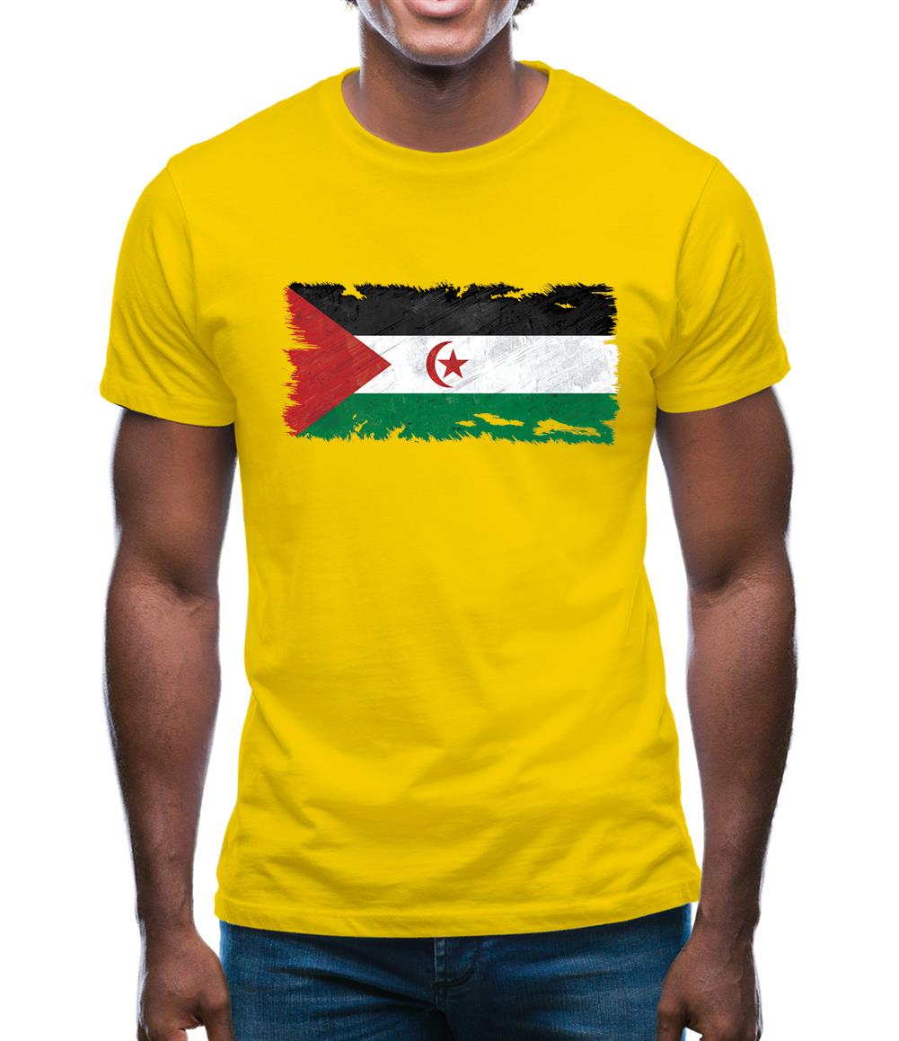 Sahrawi Arab Democratic Republic Grunge Style Flag Mens T-Shirt Sahrawi Arab Democratic Republic Grunge Style Flag Mens T-Shirt
