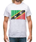 Saint Kitts And Nevis Barcode Style Flag Mens T-Shirt Saint Kitts And Nevis Barcode Style Flag Mens T-Shirt