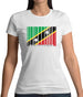 Saint Kitts And Nevis Barcode Style Flag Womens T-Shirt Saint Kitts And Nevis Barcode Style Flag Womens T-Shirt