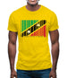 Saint Kitts And Nevis Barcode Style Flag Mens T-Shirt Saint Kitts And Nevis Barcode Style Flag Mens T-Shirt