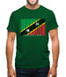 Saint Kitts And Nevis Barcode Style Flag Mens T-Shirt Saint Kitts And Nevis Barcode Style Flag Mens T-Shirt