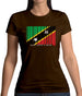 Saint Kitts And Nevis Barcode Style Flag Womens T-Shirt Saint Kitts And Nevis Barcode Style Flag Womens T-Shirt
