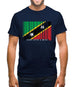 Saint Kitts And Nevis Barcode Style Flag Mens T-Shirt Saint Kitts And Nevis Barcode Style Flag Mens T-Shirt
