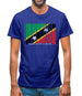 Saint Kitts And Nevis Barcode Style Flag Mens T-Shirt Saint Kitts And Nevis Barcode Style Flag Mens T-Shirt