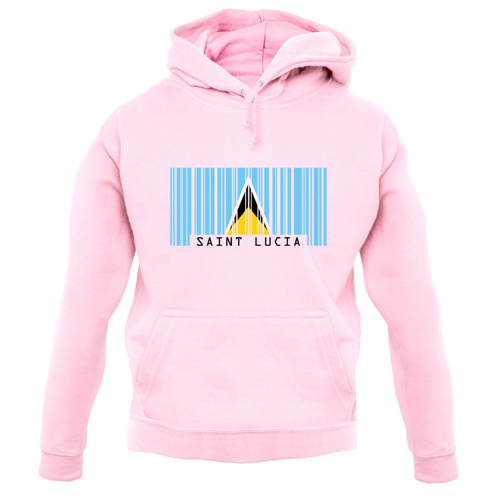 Saint Lucia Barcode Style Flag unisex hoodie Saint Lucia Barcode Style Flag unisex hoodie