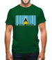 Saint Lucia  Barcode Style Flag Mens T-Shirt Saint Lucia  Barcode Style Flag Mens T-Shirt