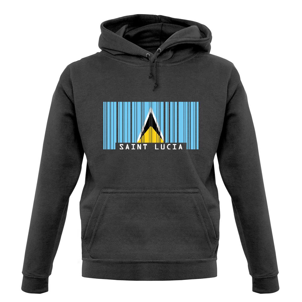 Saint Lucia Barcode Style Flag unisex hoodie Saint Lucia Barcode Style Flag unisex hoodie