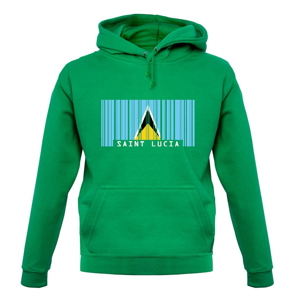 Saint Lucia Barcode Style Flag unisex hoodie Saint Lucia Barcode Style Flag unisex hoodie