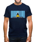 Saint Lucia  Barcode Style Flag Mens T-Shirt Saint Lucia  Barcode Style Flag Mens T-Shirt