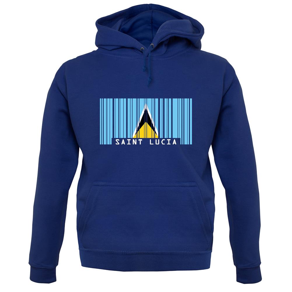 Saint Lucia Barcode Style Flag unisex hoodie Saint Lucia Barcode Style Flag unisex hoodie