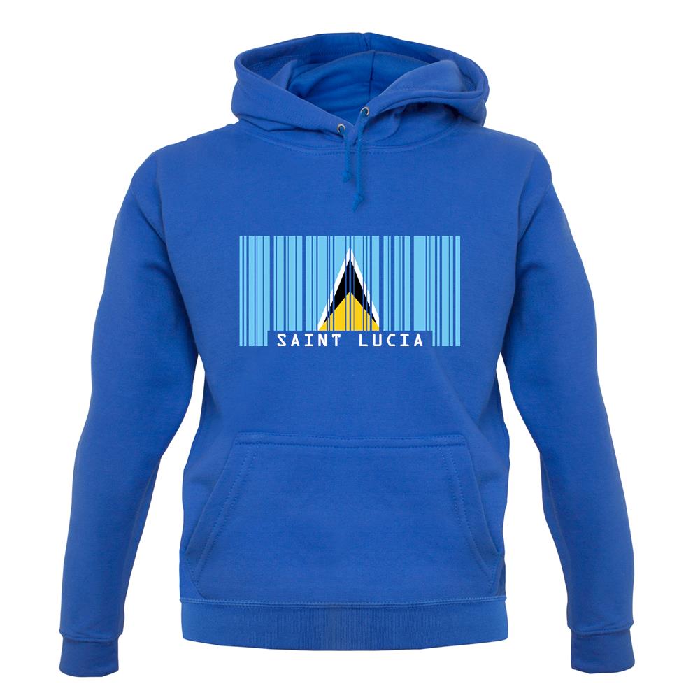 Saint Lucia Barcode Style Flag unisex hoodie Saint Lucia Barcode Style Flag unisex hoodie