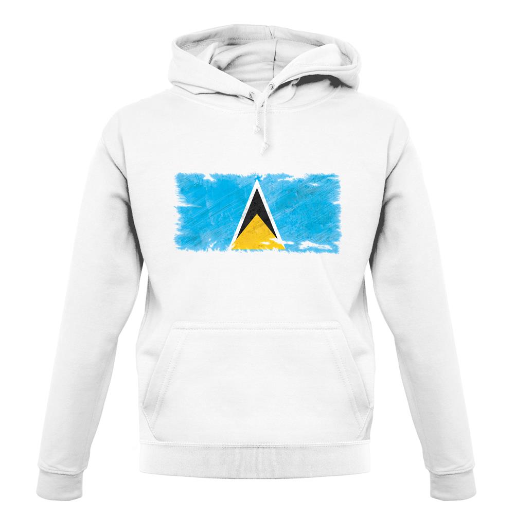 Saint Lucia Grunge Style Flag unisex hoodie Saint Lucia Grunge Style Flag unisex hoodie