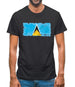 Saint Lucia Grunge Style Flag Mens T-Shirt Saint Lucia Grunge Style Flag Mens T-Shirt
