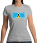 Saint Lucia Grunge Style Flag Womens T-Shirt Saint Lucia Grunge Style Flag Womens T-Shirt