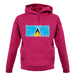 Saint Lucia Grunge Style Flag unisex hoodie Saint Lucia Grunge Style Flag unisex hoodie