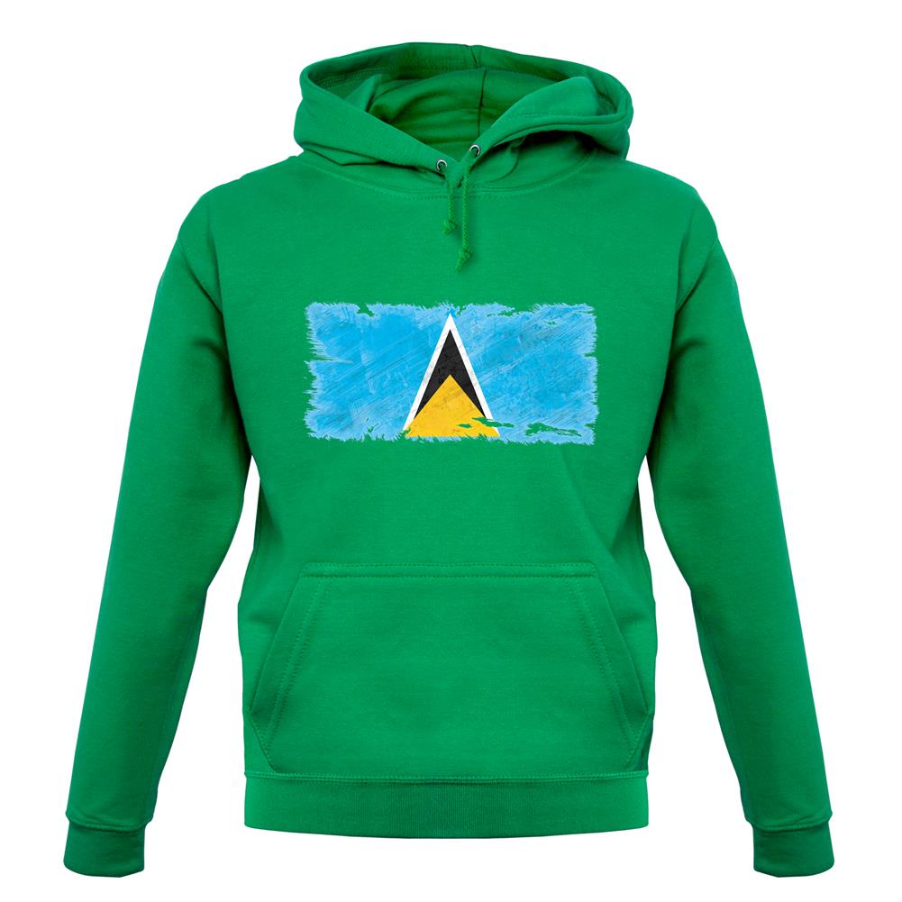 Saint Lucia Grunge Style Flag unisex hoodie Saint Lucia Grunge Style Flag unisex hoodie