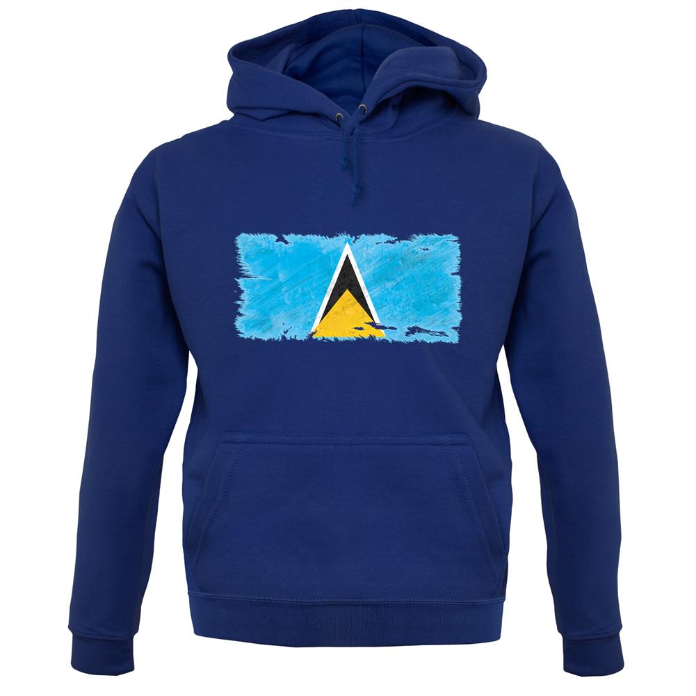 Saint Lucia Grunge Style Flag unisex hoodie Saint Lucia Grunge Style Flag unisex hoodie