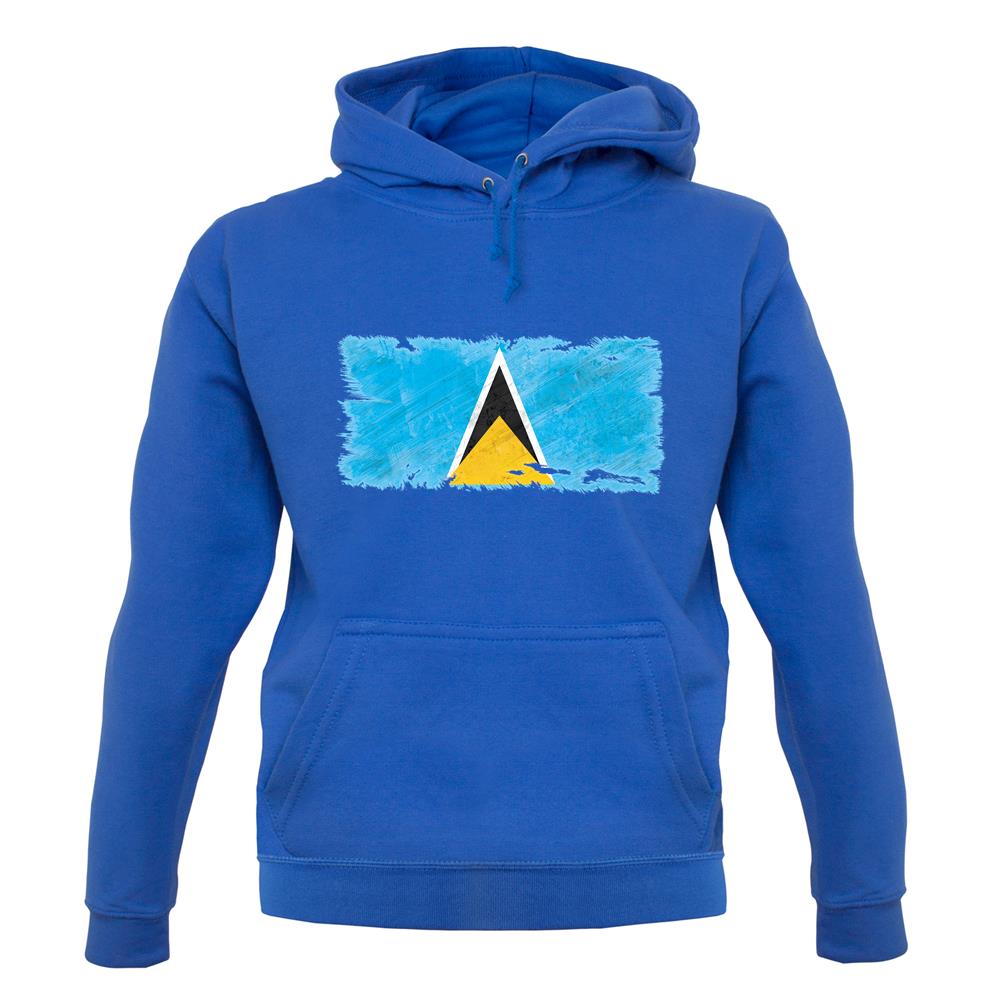 Saint Lucia Grunge Style Flag unisex hoodie Saint Lucia Grunge Style Flag unisex hoodie