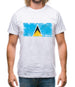Saint Lucia Grunge Style Flag Mens T-Shirt Saint Lucia Grunge Style Flag Mens T-Shirt