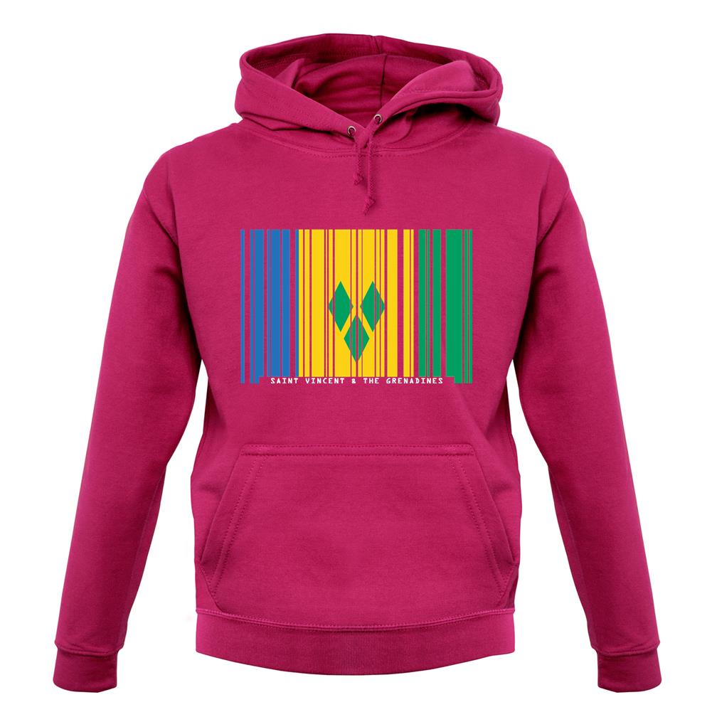 Saint Vincent And The Grenadines Barcode Style Flag unisex hoodie Saint Vincent And The Grenadines Barcode Style Flag unisex hoodie