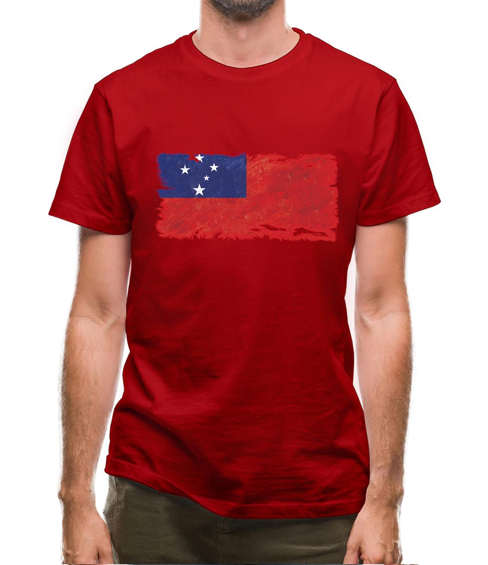 Samoa Grunge Style Flag Mens T-Shirt Samoa Grunge Style Flag Mens T-Shirt