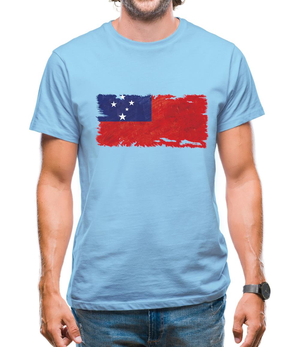 Samoa Grunge Style Flag Mens T-Shirt Samoa Grunge Style Flag Mens T-Shirt