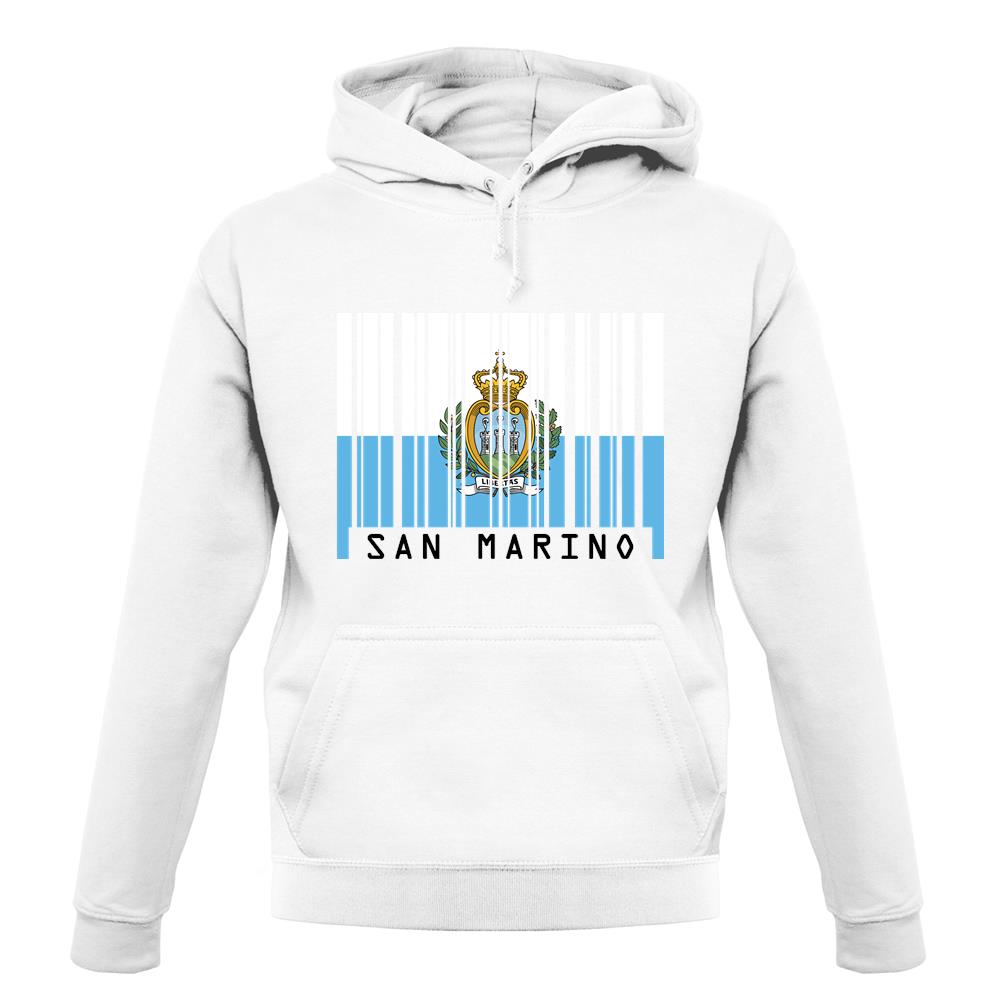 San Marino  Barcode Style Flag unisex hoodie San Marino  Barcode Style Flag unisex hoodie