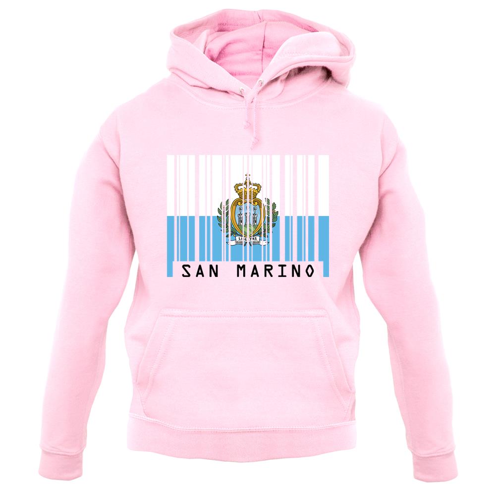 San Marino  Barcode Style Flag unisex hoodie San Marino  Barcode Style Flag unisex hoodie