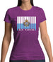 San Marino  Barcode Style Flag Womens T-Shirt San Marino  Barcode Style Flag Womens T-Shirt
