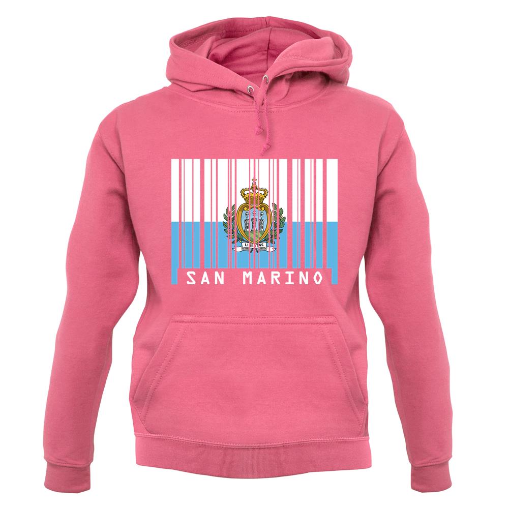 San Marino  Barcode Style Flag unisex hoodie San Marino  Barcode Style Flag unisex hoodie