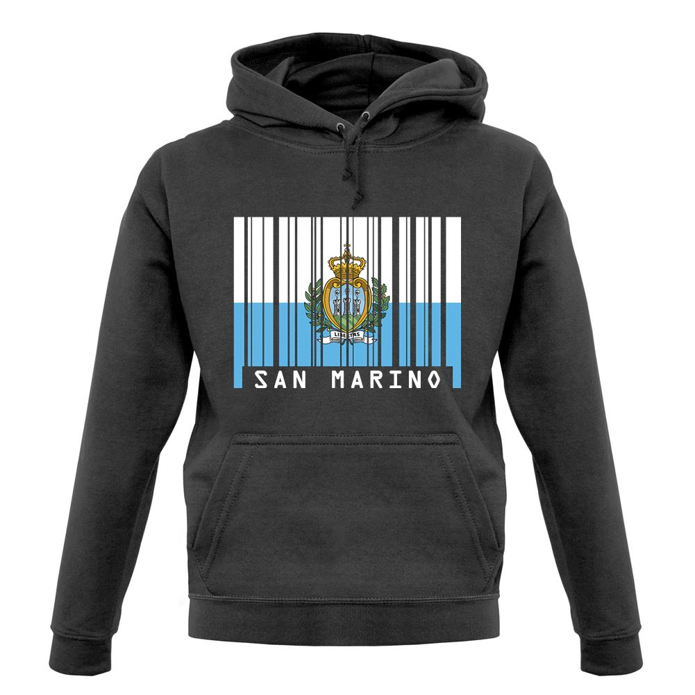 San Marino  Barcode Style Flag unisex hoodie San Marino  Barcode Style Flag unisex hoodie
