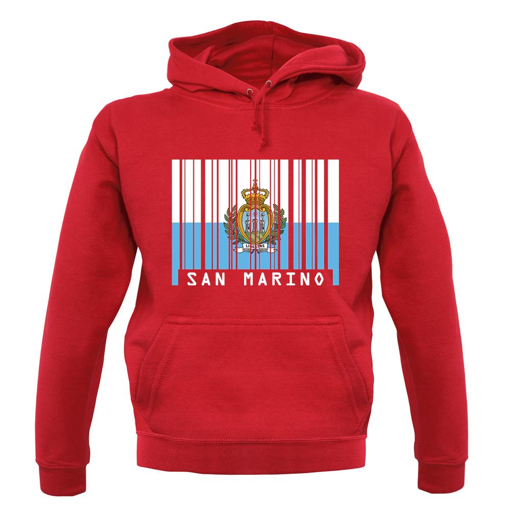 San Marino  Barcode Style Flag unisex hoodie San Marino  Barcode Style Flag unisex hoodie