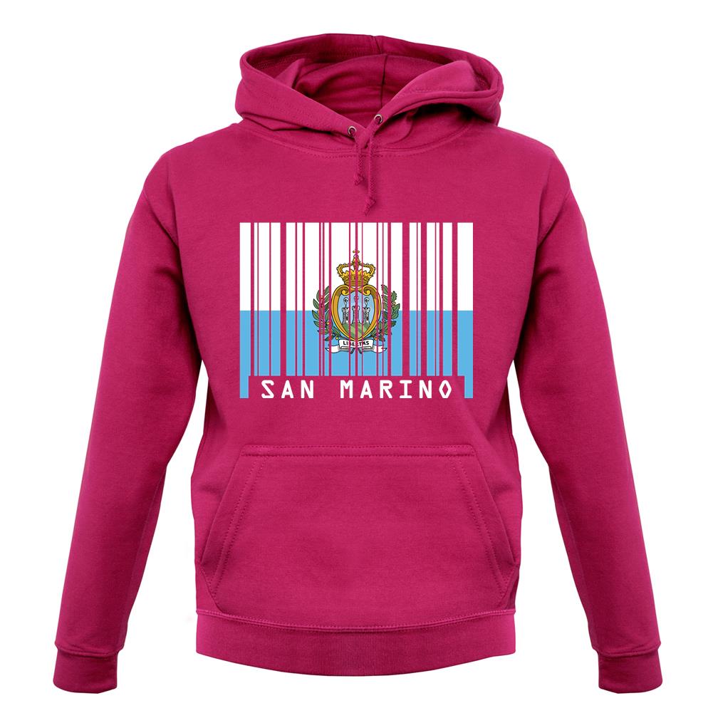 San Marino  Barcode Style Flag unisex hoodie San Marino  Barcode Style Flag unisex hoodie