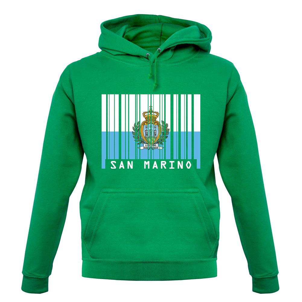 San Marino  Barcode Style Flag unisex hoodie San Marino  Barcode Style Flag unisex hoodie
