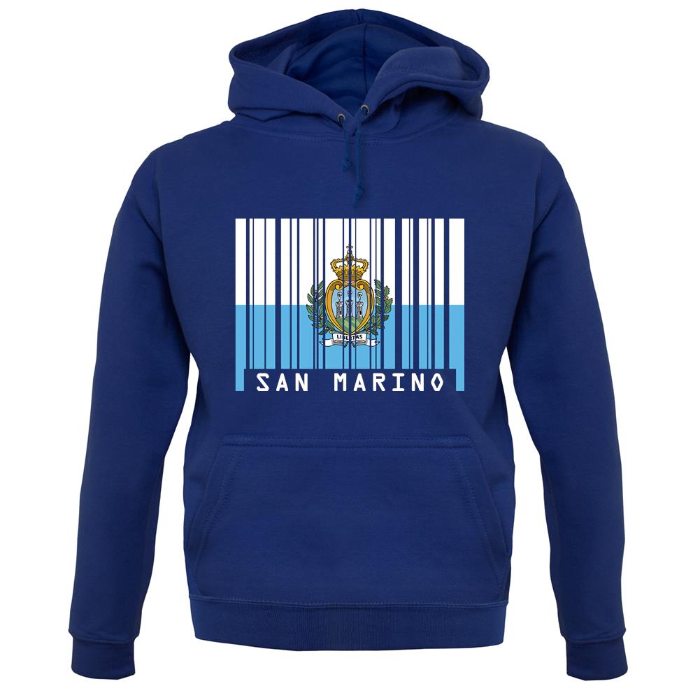 San Marino  Barcode Style Flag unisex hoodie San Marino  Barcode Style Flag unisex hoodie